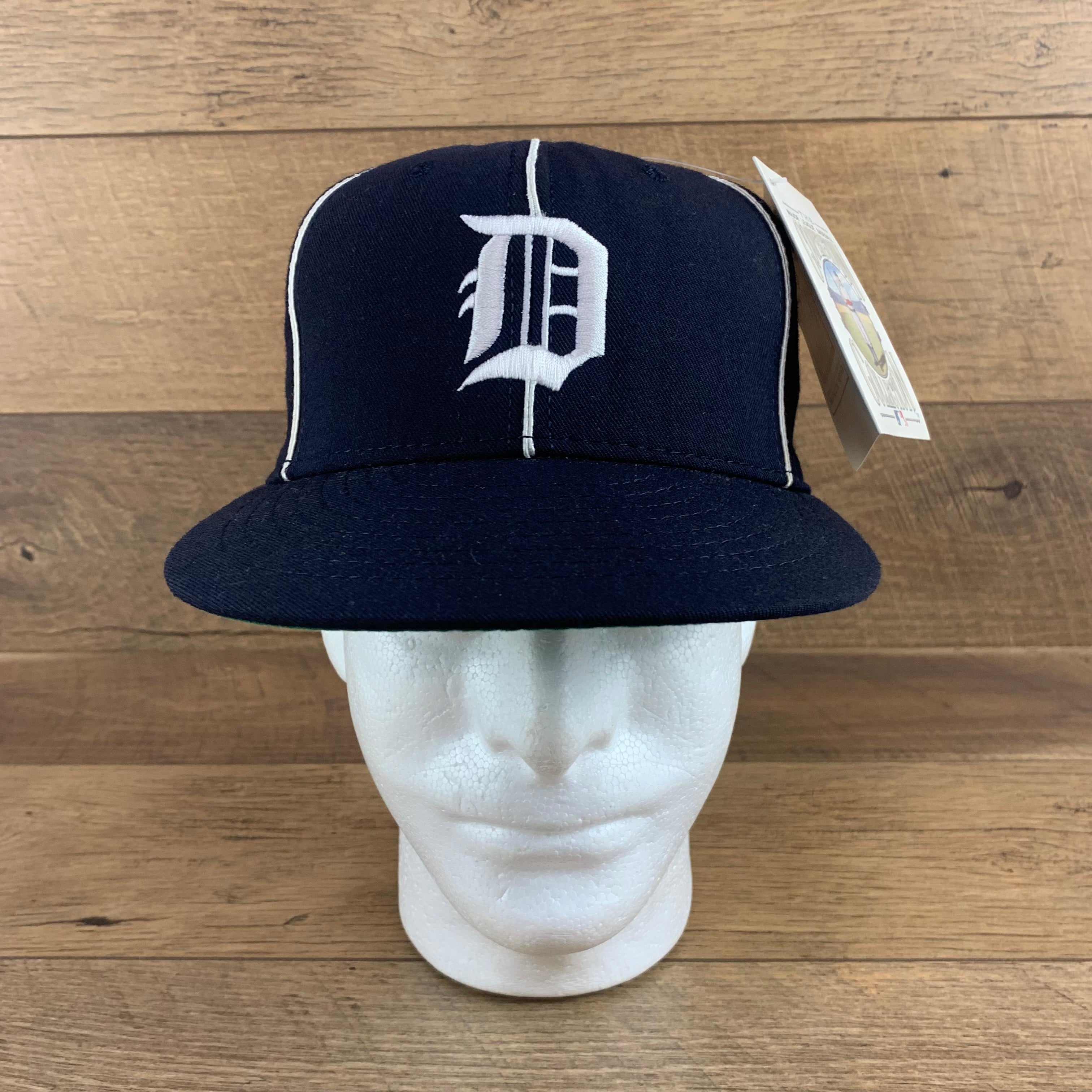VINTAGE The Game Detroit Tigers Hat Cap Size 7 3/8 Fitted Black