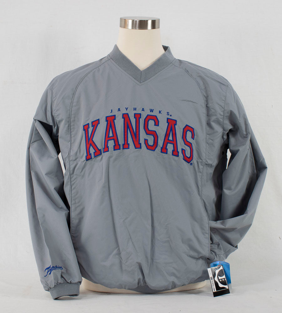 Men's Kansas Jayhawks KU Wind Jacket Franchise Windshell Pullover