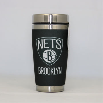 Brooklyn Nets Mugzie NBA 16oz Travel Tumbler Coffee Mug Cup
