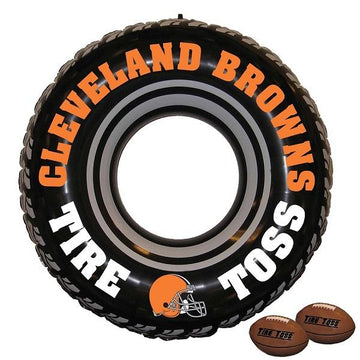 Cleveland Browns NFL Licensed Inflatable Tire Toss Game - jacks-good-deals
