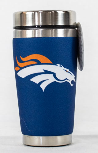 Denver Broncos Mugzie NFL Stainless Steel 16oz Travel Tumbler Coffee Mug Cup - jacks-good-deals