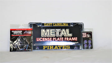 East Carolina Pirates NCAA Official 3pc License Plate Automotive Fan Kit - jacks-good-deals