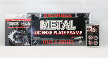 Georgia Bulldogs 3pc License Plate Automotive Fan Kit - jacks-good-deals