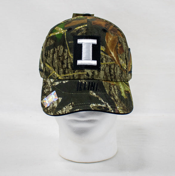 NCAA Illinois Fighting Illini Camo EVOCAP Baseball Hat Built in Sunglasses Holder - jacks-good-deals