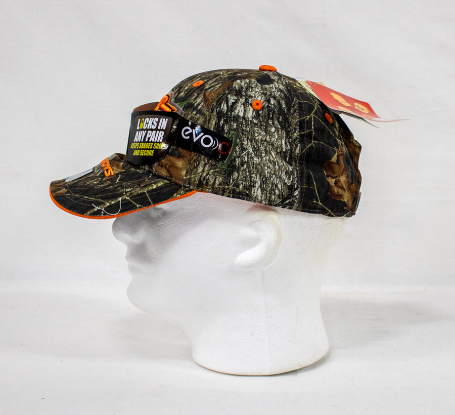 NCAA OSU Cowboys Camo EVOCAP Baseball Hat Built in Sunglasses Holder - jacks-good-deals