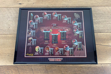 ALABAMA FOOTBALL TITLE TOWN NATIONAL CHAMPS PRINT 3D PICTURE