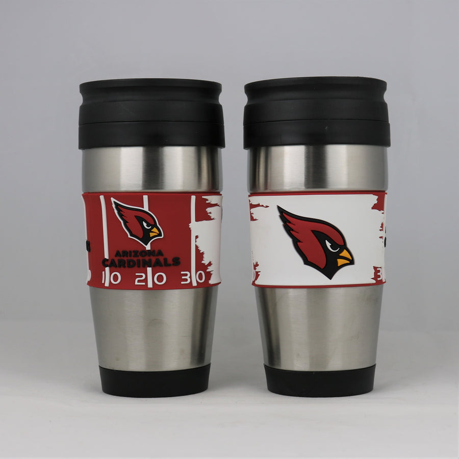 Arizona Cardinals NFL Officially Licensed 15oz Stainless Steel Tumbler w/ PVC Wrap