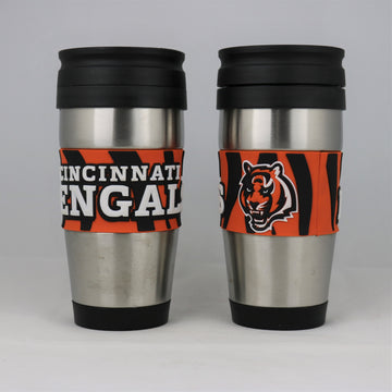 Cincinnati Bengals NFL Officially Licensed 15oz Stainless Steel Tumbler w/ PVC Wrap