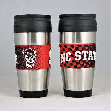 North Carolina State Wolfpack NCAA Officially Licensed 15oz Stainless Steel Tumbler w/ PVC Wrap