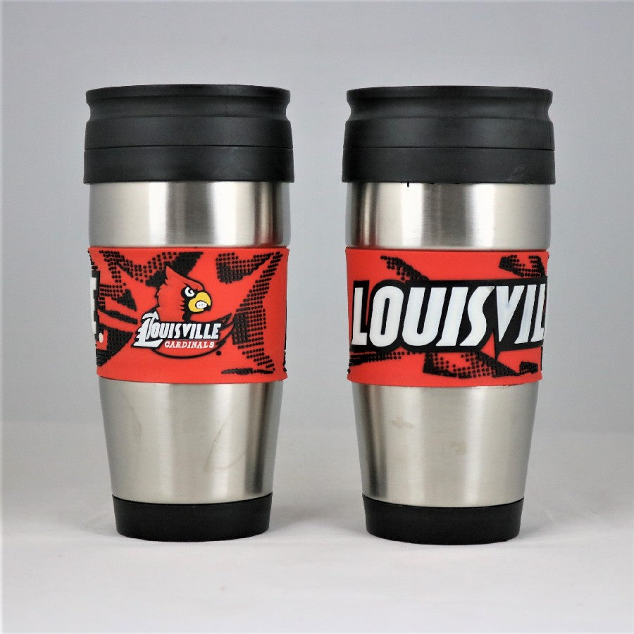 Louisville Cardinals NCAA Officially Licensed 15oz Stainless Steel Tumbler w/ PVC Wrap