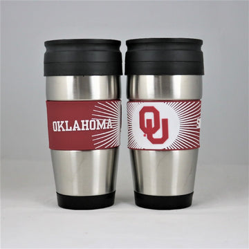 Oklahoma Sooners NCAA Officially Licensed 15oz Stainless Steel Tumbler w/ PVC Wrap