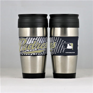San Diego Padres MLB Officially Licensed 15oz Stainless Steel Tumbler w/ PVC Wrap