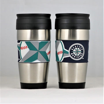 Seattle Mariners MLB Officially Licensed 15oz Stainless Steel Tumbler w/ PVC Wrap
