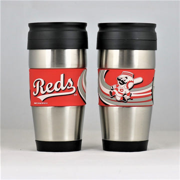 Cincinnati Reds MLB Officially Licensed 15oz Stainless Steel Tumbler w/ PVC Wrap