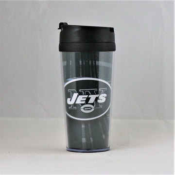 New York Jets NFL Licensed Acrylic 16oz Tumbler Coffee Mug w/wrap Insert