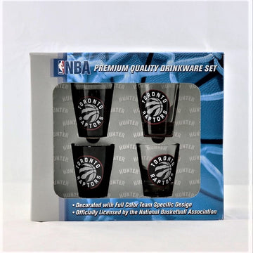 Toronto Raptors NBA 4pc Hunter 2oz collector shot glass set