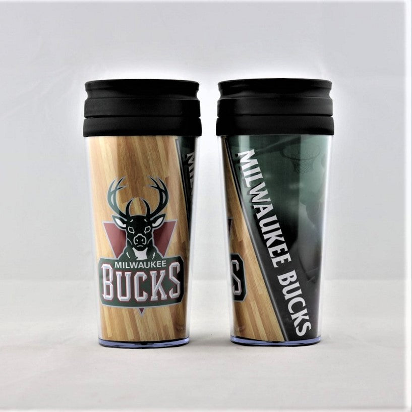 Milwaukee Bucks NBA Licensed Acrylic Tumbler Coffee Mug w/wrap Insert