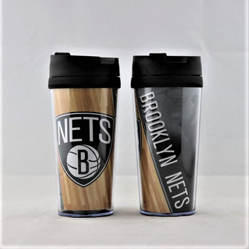Brooklyn Nets NBA Licensed Acrylic Tumbler Coffee Mug w/wrap Insert