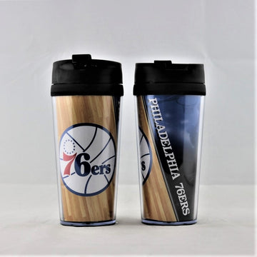 Philadelphia 76ers NBA Licensed Acrylic Tumbler Coffee Mug w/wrap Insert