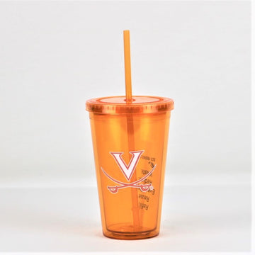 Virginia Cavaliers NCAA Licensed 16oz Sip-N-Go w/ Lid and Straw Double Walled Cup
