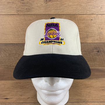 NBA Los Angeles Lakers 2001 Champions Adjustable TAN Cap