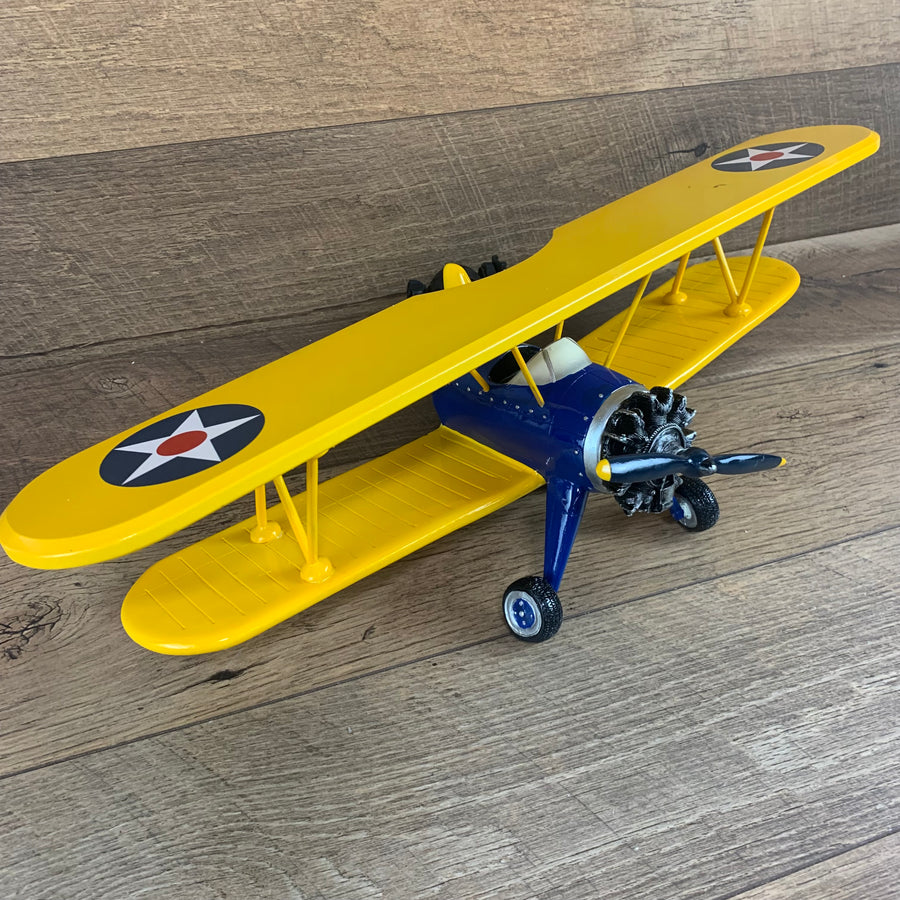 Hand Painted Biplane Floating Shelf 3-D Model Wall Decor (Air Force Marks), Resin Sunbelt Gifts