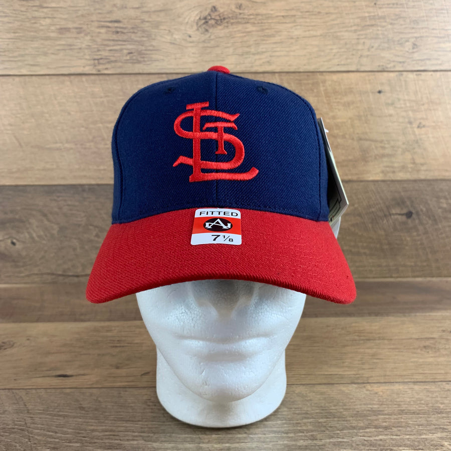 MLB Official Licensed 1943-1956 St. Louis Cardinals (NAVY w/ variant logo) Fitted Baseball Cap Hat