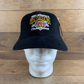 NBA Western Conference Champions Lakers 2001 Cap Adjustable BLACK Hat