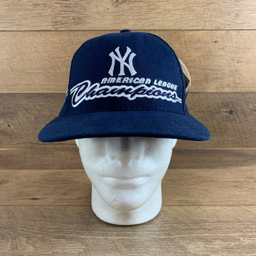 Vintage MLB World Series 1999 New York Yankees American League Champions Navy Adjustable Hat