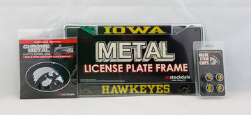 Iowa Hawkeyes 3pc License Plate Automotive Fan Kit - jacks-good-deals
