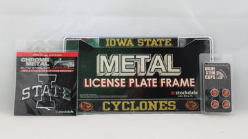 Iowa State Cyclones 3pc License Plate Automotive Fan Kit - jacks-good-deals