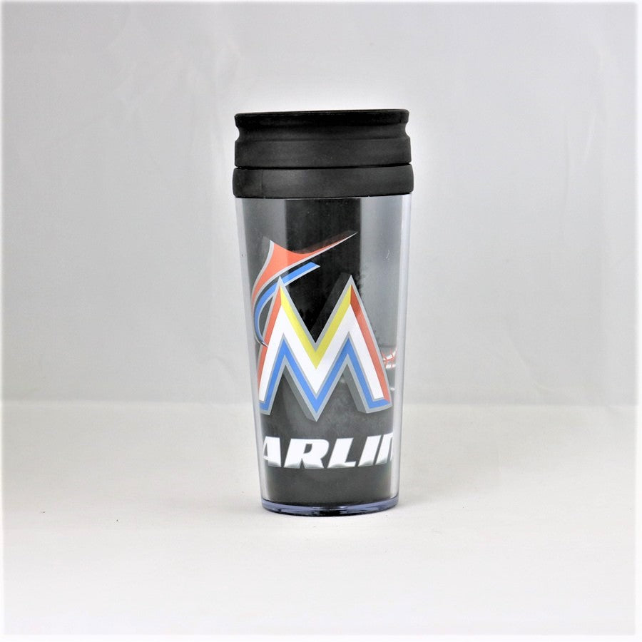 Miami Marlins MLB Licensed 16oz Acrylic Tumbler Coffee Mug w/wrap Insert