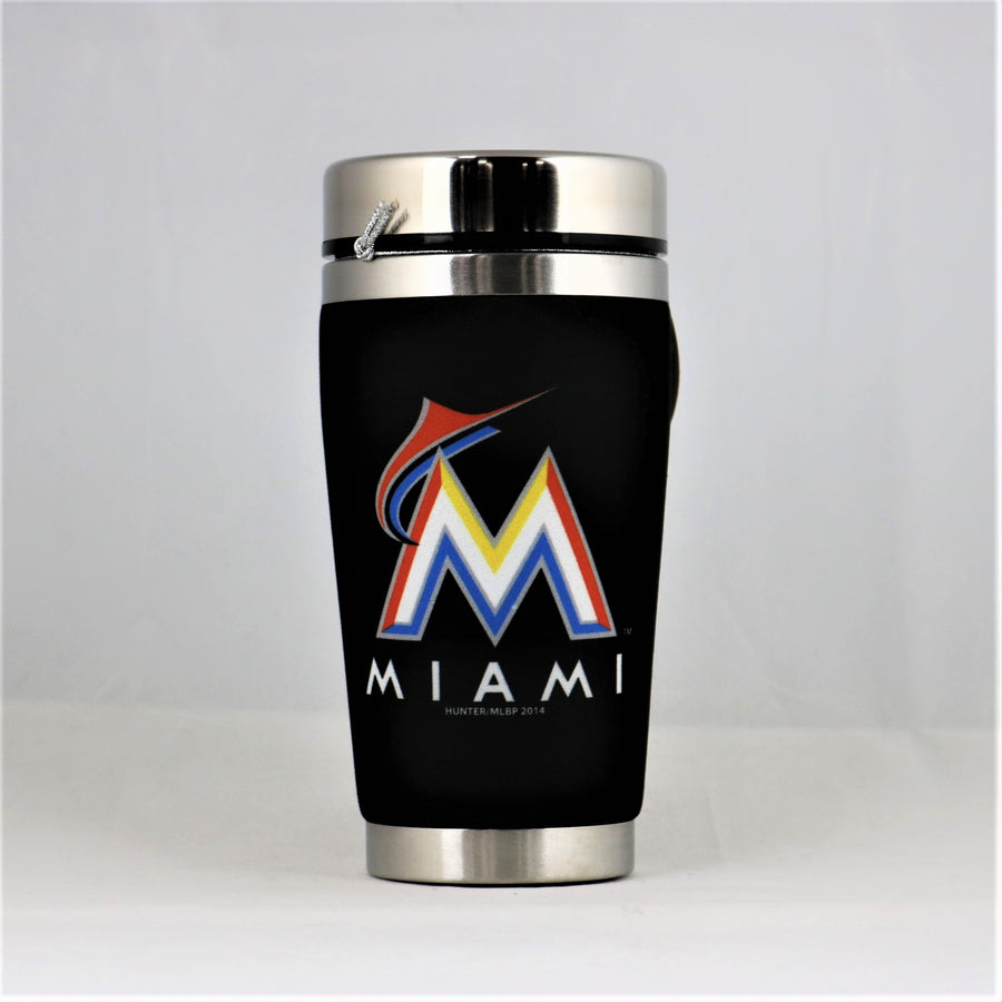 Miami Marlins MLB 16oz Travel Tumbler Coffee Mug Cup