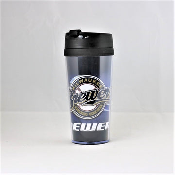 Milwaukee Brewers MLB Licensed 16oz Acrylic Tumbler Coffee Mug w/wrap Insert