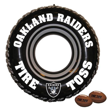 Oakland Raiders NFL Licensed Inflatable Tire Toss Game - jacks-good-deals