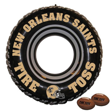 New Orleans Saints NFL Licensed Inflatable Tire Toss Game - jacks-good-deals