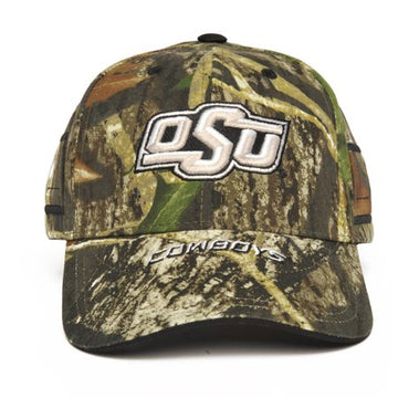 NCAA OSU Cowboys Camo EVOCAP Baseball Hat Built in Sunglasses Holder - jacks-good-deals