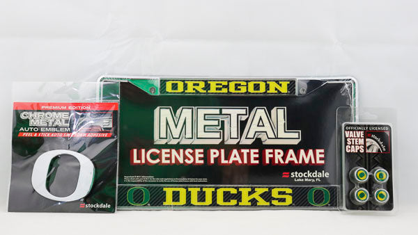 Oregon Ducks 3pc License Plate Automotive Fan Kit - jacks-good-deals