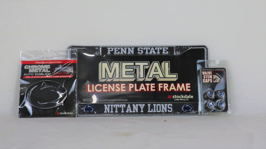 Penn State Nittany Lions NCAA Official 3pc License Plate Automotive Fan Kit - jacks-good-deals