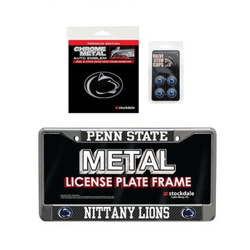 Penn State Nittany Lions NCAA Official 3pc License Plate Automotive Fan Kit - jacks-good-deals