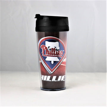 Philadelphia Phillies MLB Licensed 16oz Acrylic Tumbler Coffee Mug w/wrap Insert
