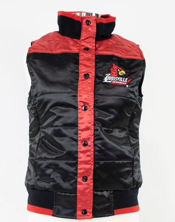 NCAA Louisville Cardinals Women's Polar Puffer Vest Officially Licensed New - jacks-good-deals