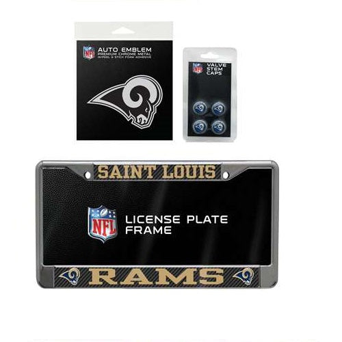 Saint Louis Rams NFL Official 3pc License Plate Automotive Fan Kit