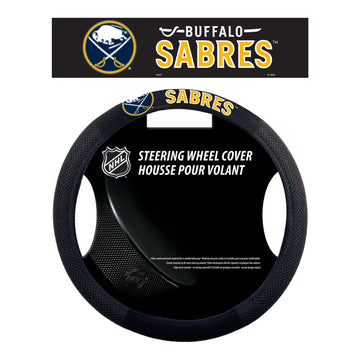 Buffalo Sabres NHL Poly-Suede Mesh Steering Wheel Cover for Car Truck