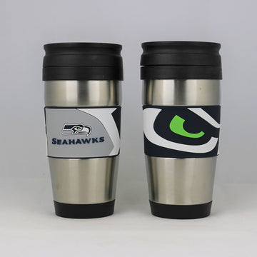 Seattle Seahawks NFL Officially Licensed 15oz Stainless Steel Tumbler w/ PVC Wrap