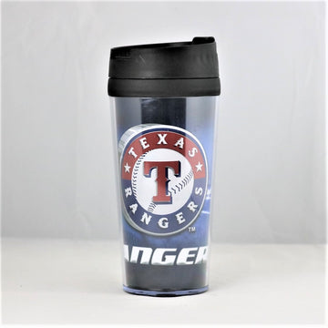 Texas Rangers MLB Licensed 16oz Acrylic Tumbler Coffee Mug w/wrap Insert