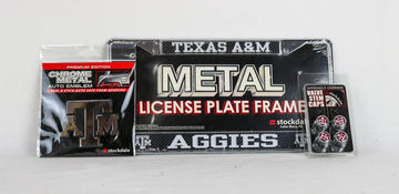 Texas A&M Aggies  3pc License Plate Automotive Fan Kit - jacks-good-deals