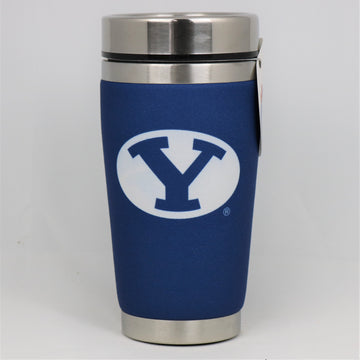 Brigham Young Mugzie NCAA Stainless Steel 16oz Travel Tumbler Coffee Mug Cup