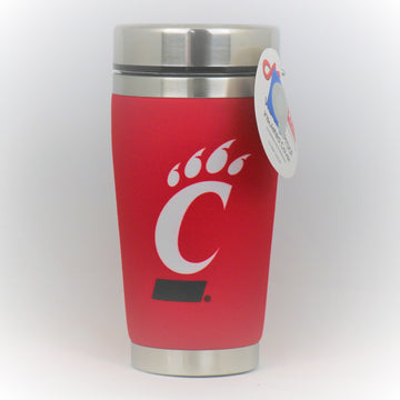 Cincinnati Bearcats Mugzie NCAA Stainless Steel 16oz Travel Tumbler Coffee Mug Cup