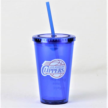 Los Angeles Clippers NBA Licensed 16oz Sip-N-Go w/ Lid and Straw Double Walled Cup